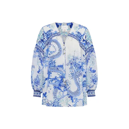 Camilla Blue Women's Shirts Камилла Синие Женские Рубашки