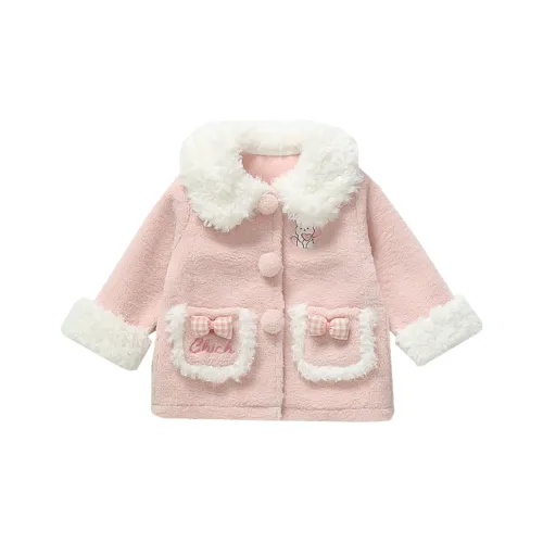 RHOBESAM YOUMI Дом и Кроличий Ушки Утолщенное Пальто Розовое Детские Куртки