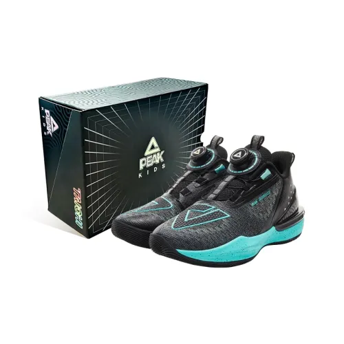PEAK State Maximums Trigonometric 3,0 Детские баскетбольные кроссовки MID Топ Черный Синий Школьный возраст