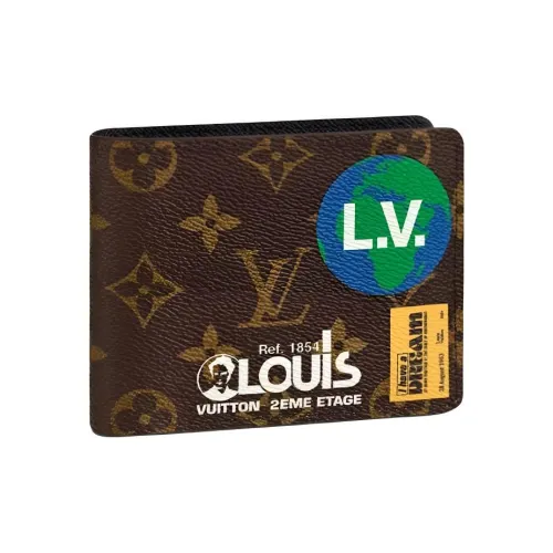 LOUIS VUITTON Холст Картхолдер Картхолдер Унисекс Коричневый