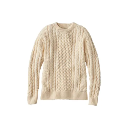 L.L.Bean Ирландский Рыбак Свитер Круглый Вырез Свитер Женские