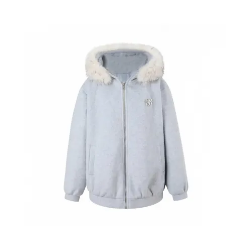 BABUGGE Синий Серый Женский Пуховик