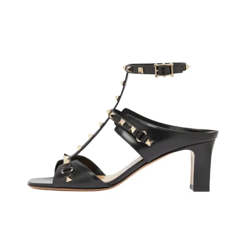 Сандалии Valentino Rockstud в римском стиле женские черные