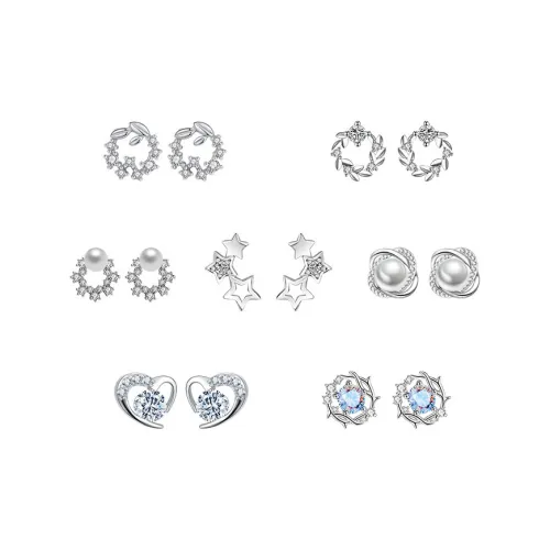 Серьги-гвоздики из серебра 925 пробы DJIN женские