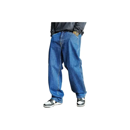 ZHANDASHUAI Blue Unisex Jeans ZHANDASHUAI Синий Унисекс Джинсы