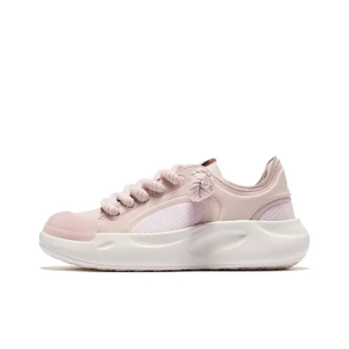 Erke Легкий Высота Увеличение Поддержка Низкий Топ Скейтбординг Кроссовки Женские Yam Серый Рассвет Розовый