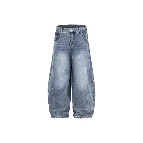 doraemon a Винтажные синие унисекс джинсы