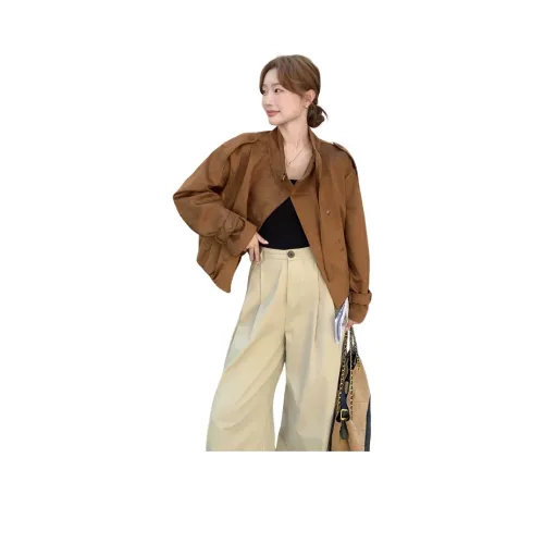 SIXUSICHOU Cropped Coat Women's