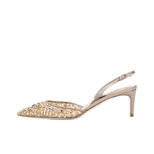 RENE CAOVILLA Золушка Узкий каблук Высокие каблуки 7 см Женские Серый Золото