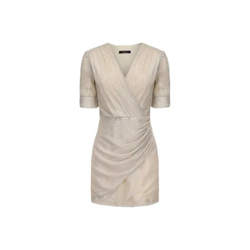 GIMING Короткий рукав Платье Женское Золотое