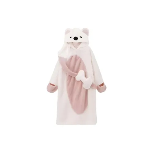 HAPG Розовый Белый Женские Халаты для Ванной