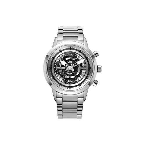 BENKEN SNIICA Кварцевый механизм нержавеющая сталь ремешок мужские часы черный циферблат