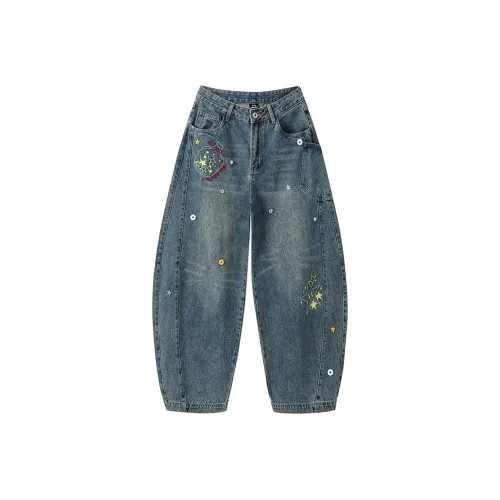 LAMLICKA Blue Unisex Jeans LAMLICKA Синий Унисекс Джинсы