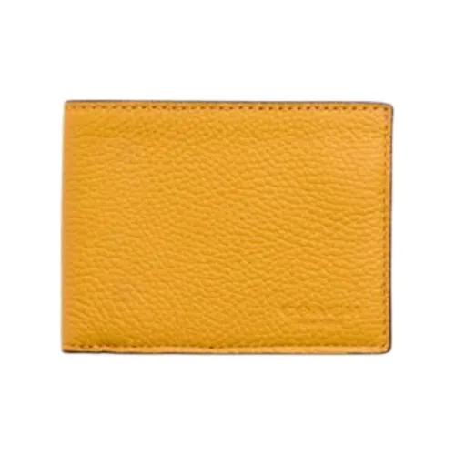 COACH Кошелек Billfold из кожи мини унисекс кукурузный желтый