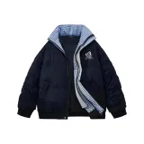 Темно-синий [Воротник-стойка, городской, минималистичный]