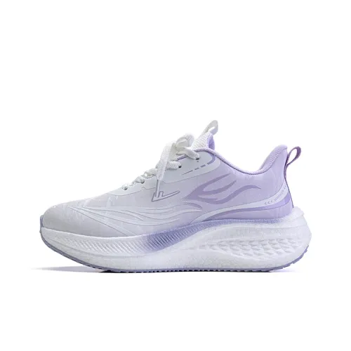 Warrior Беговые кроссовки Низкий верх Белый Фиолетовый Кожа Женские