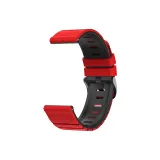 [Красный Черный] Пианино с рельефным дизайном, двухцветный силиконовый ремешок