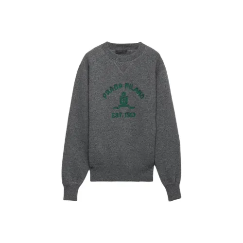 PRADA Серые Мужские Свитера