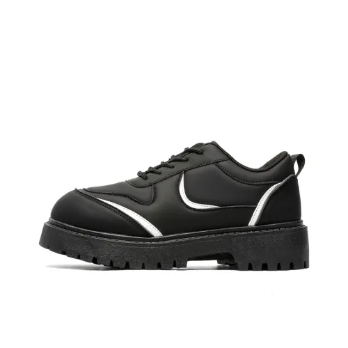 JX Chunky Derby Обувь Повседневная Кожаная Мужская Черная