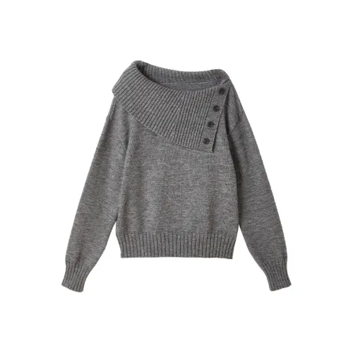 XIANGYING Средне-серый Женский Свитер