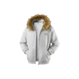 Белый, серый, вереск, похудение, с капюшоном