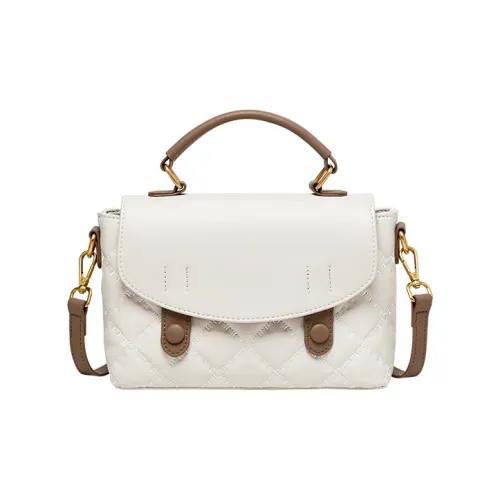 Younger Song Синтетическая кожа Ромб Узор Сумка Стандартная Женская Экрю