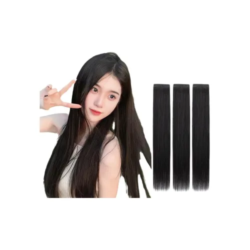 WANWANFENG THREE Шесть Штук Патч Парики Для Женских Смешанный Шелк Длинные Прямые Волосы