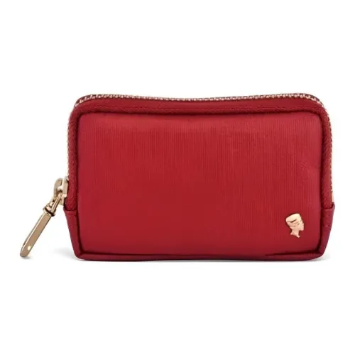 Портер ПУ (полиуретан) Монетница Унисекс Красная