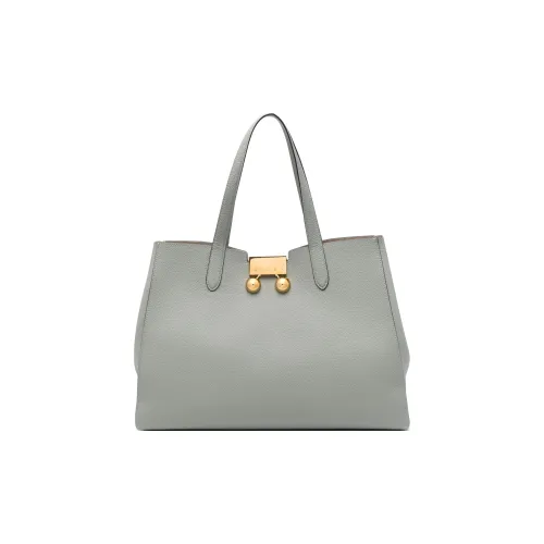 MARNI Trunkaroo Телячья кожа Тоут Сумка Сумка для покупок Сумка на плечо Стандартная Женская Серо-голубая