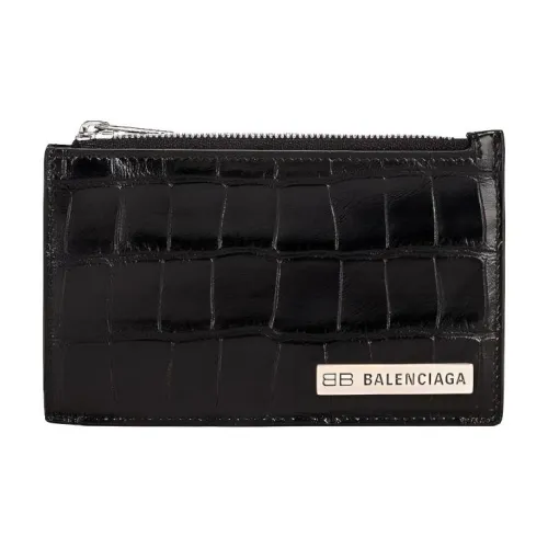Balenciaga Держатель для карт из телячьей кожи Мужской Черный