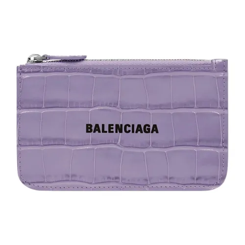 Balenciaga Cash Cow Кожа Кошелек для монет держатель для карт Большой Женский Сиреневый Фиолетовый
