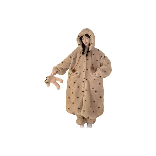 HAPG Коричневый Женские Банные халаты