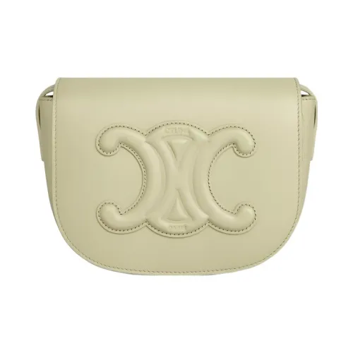 CELINE Сумка через плечо из гладкой коровьей кожи женская миндально-зеленая