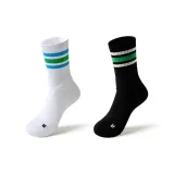 2 пачки (Белый с синевато-зеленым узором + Черный с белым и зеленым узором)