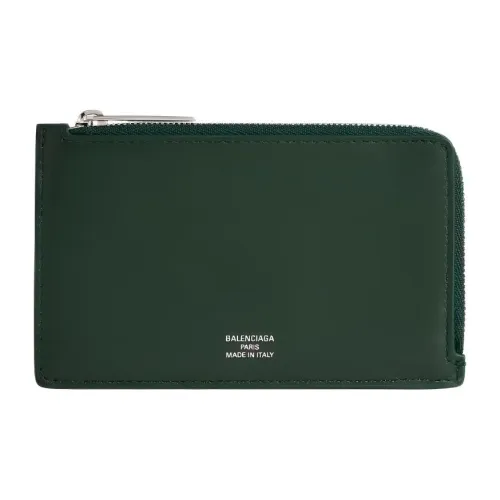 Balenciaga Телячья кожа Держатель для карт Стандартный Женский Темно-зеленый