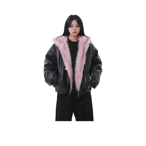 OURUOKE Черный Женский Пуховик