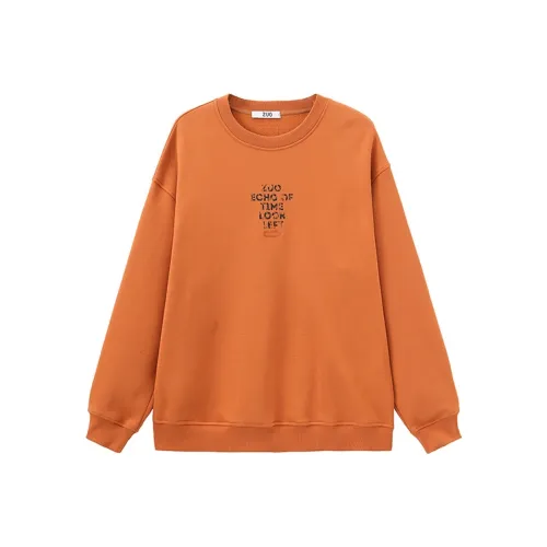 ZUO Оранжевый Красный Мужской Свитшот