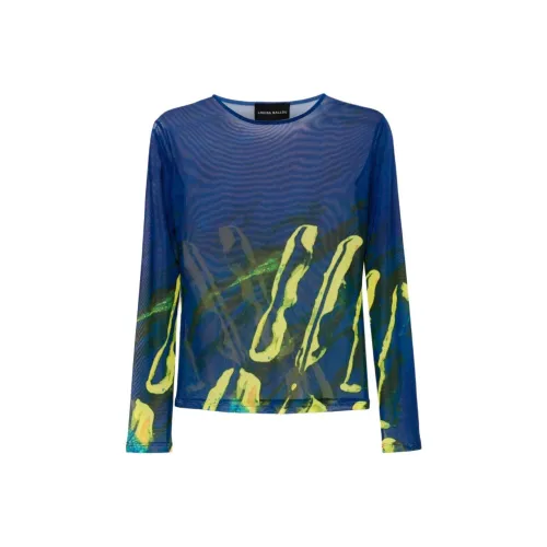 Louisa Ballou SS24 T Рубашка Женская Синяя