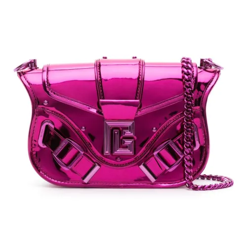 BALMAIN Lambskin Crossbody Bag Shoulder Bag Women's Fuchsia Pink BALMAIN Овечья кожа Сумка через плечо Сумка на плечо Женская Фуксия и Розовый