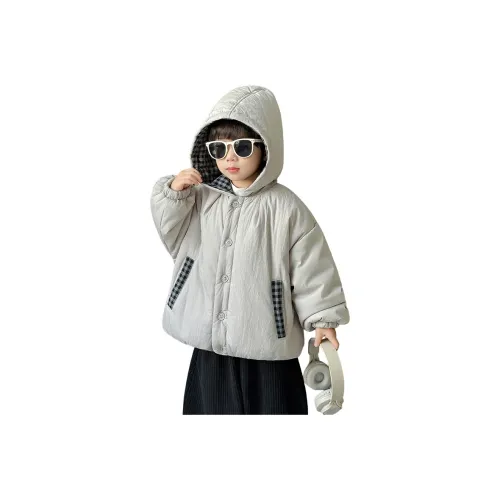 Rindu Хлопковый пуховик Зимний Корейский стиль Серый Детский