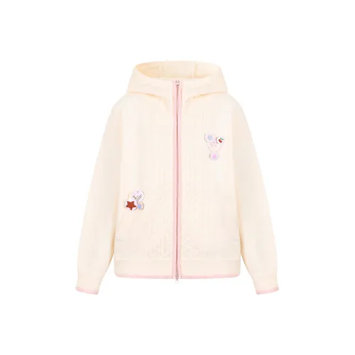 Umoumo Экрю Женские Свитера