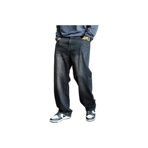 ZHANDASHUAI Черные Унисекс Джинсы