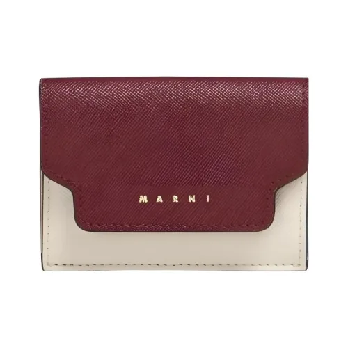 MARNI Кошелек из коровьей кожи женский красный