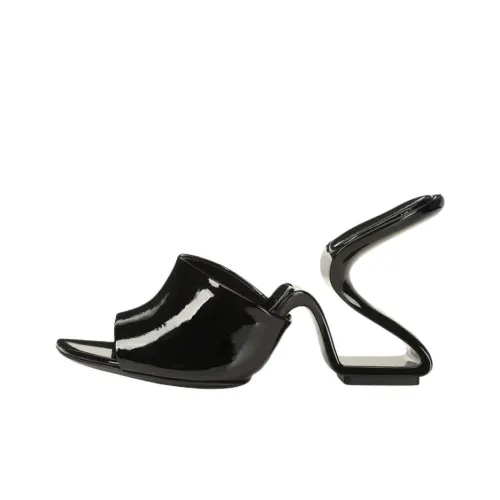 SERGIO ROSSI Шлепанцы 10 см Женские Черные