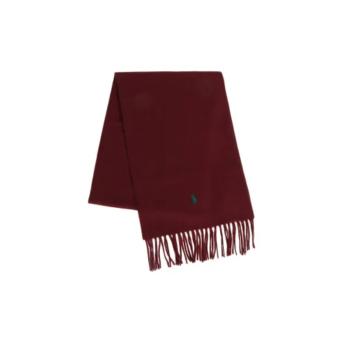 Polo Ralph Lauren Переработанная шерсть Вязаные шарфы Унисекс Цвет Бордовый