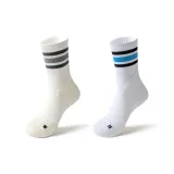 2 пачки (Белый подкладочная ткань с серыми полосами + Белый подкладочная ткань с синим и черным узором)