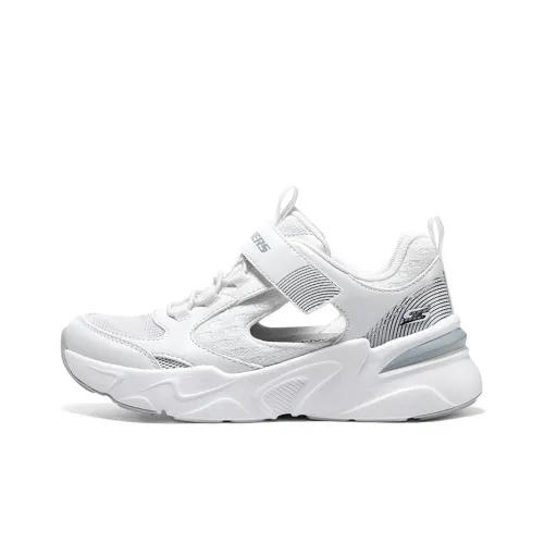 Skechers Bamina Anti KICK и устойчивые к истиранию низкие топы KIDS Lifestyle Shoes Белый Серый Подростки