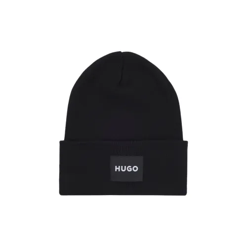 Hugo Boss Cotton Beanies Men's Black