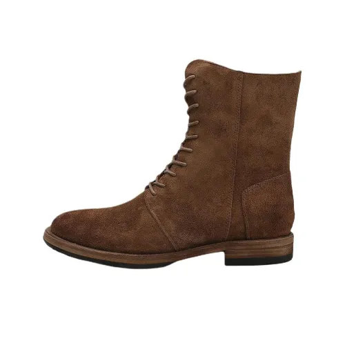 NATASHA ZINKO Короткий Мартин Ботинок Женские Коричневый