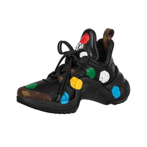 Yayoi Kusama x LOUIS VUITTON Archlight Low Топ Спортивная повседневная обувь Женская Черная Коричневая